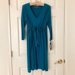 NWT Proenza Schouler for Target V-Neck Dress Teal Blue Size Medium